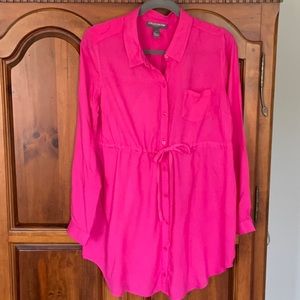 A Pea in the Pod Pink Drawstring Maternity Shirt